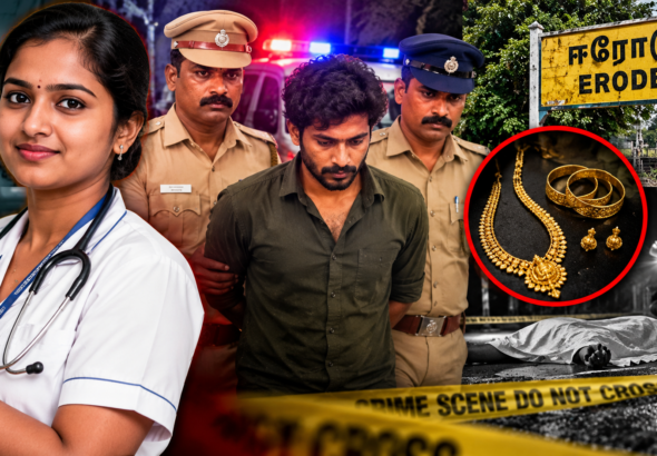 ஈரோடு குற்றச்சம்பவம்_ செவிலியர், கைது, நகை ஆதாரம்