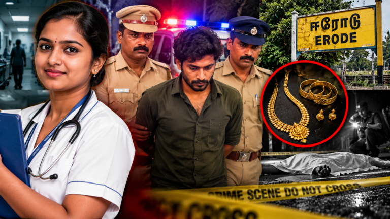ஈரோடு குற்றச்சம்பவம்_ செவிலியர், கைது, நகை ஆதாரம்
